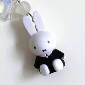 Miffy Bunny Keychain Cute Cartoon Rabbit Keyring bag Pendant Backpack
